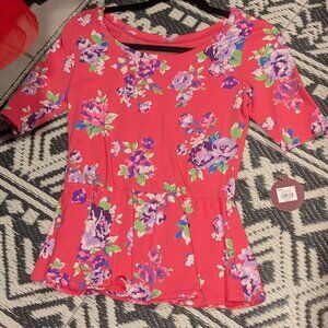 NEW WITH TAGWomen's Medium 3/4 Pink Flower Top
